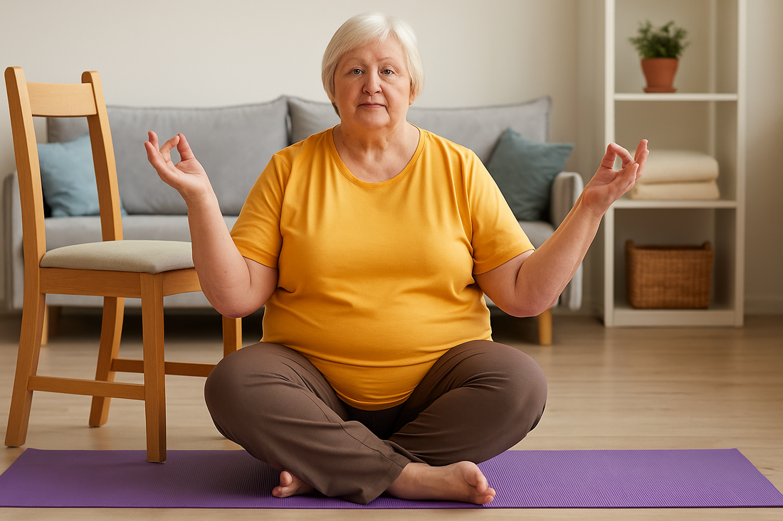 elderly yoga routine basic and health workout for obese